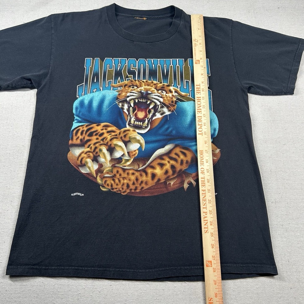 Vintage Nutmeg Jaguars Shirt Mens XL NFL Football 90s Double Sided Graphic Rare - Picture 8 of 9